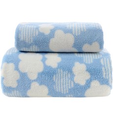 프랑온드 대형 비치 목욕타올, 블루, 1개