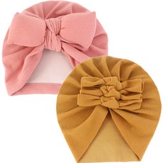 Arang Rorang 兒童胖胖蝴蝶結 + 三重蝴蝶結頭巾帽套組