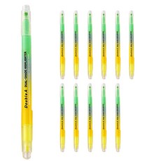 Double A 雙熒光筆, 黃色和淡綠色, 12個