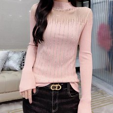 Vivemo 女款半高領針織長袖上衣