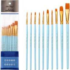 Lyra 水彩木質筆刷10件組 藍色, 1套, 10種