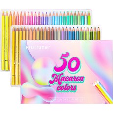 Brutfuner Jaeday＆Jaedi Macaroon Meteor Meteor鉛筆套組, 1套, 50 種顏色