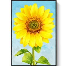 상큼한 해바라기 액자, 블랙