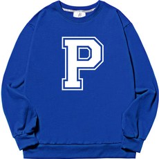 언탭트 남성용 빅사이즈 올드스쿨 P 빅 프린팅 맨투맨 티셔츠