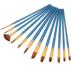 Dasababa 水彩壓克力畫筆12件組 藍色, 1套, 12種