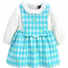 moimoln 嬰幼兒葉子格紋連身裙套裝 M221OPB46P