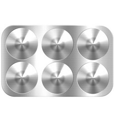 Dasababa 鋁製方形調色盤, 6格, 1個