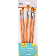 Lyra 圓頭油畫筆刷套組, 5種, 1套