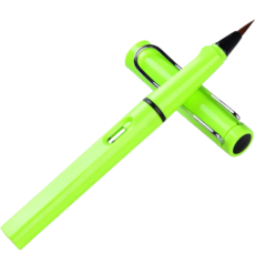 初學者攜帶式書法毛筆, 1個, 不透明熒光綠