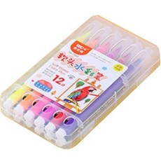 The Zonet 軟頭軟毛筆 12色套組, 1套, 混合顏色