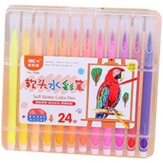 The Zonet 軟頭毛筆 24件組, 1套, 混合色