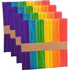 木製冰棒棍 14色 114mm, 200個, 綜合色