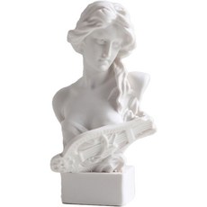 書桌裝飾石膏像 02 迷你鋼琴少女