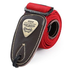 單色僅厚度不同吉他背帶 07 Thickening Series 紅色, 1個