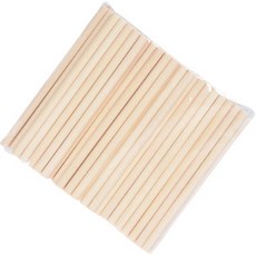 木製冰棒棍 03 原色 圓形 100mm, 單一顏色, 50個