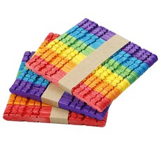 單色與彩色硬棒 08 彩色鋸齒 115mm, 100個, 混合顏色