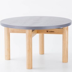 꾸미까 원목 화분 내추럴 스탠드 다용도 테이블 H21, 1단, 그레이(상판)