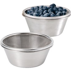 Reborn.J 不鏽鋼迷你瀝水過濾碗 2組, 單一顏色