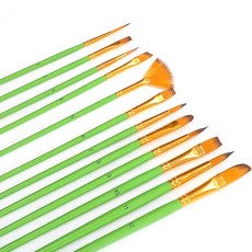 Dasababa 壓克力水彩筆組 綠色, 1套, 12種