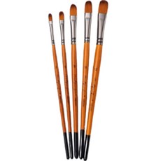 LYRA 木桿水彩畫筆圓頭筆套組, 5種, 1套