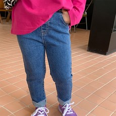 여아용 슬림 롤업 청바지 CCV56GPT349