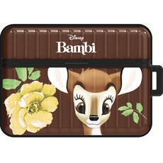 BAMBI 小鹿斑比 迪士尼盔甲行李箱造型AirPods Pro 2代保護殼, 單一商品, 棕色斑比
