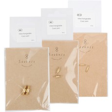 Seeknit Kinkiami Bari Cord 接頭 M1.8 07021 + M2 06511 + M4 06512 套組, 1套, 金黃色