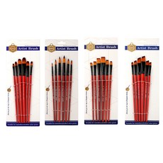 KeepSmiling 柑橘水彩丙烯酸刷6種 + 6種類型的對角線 + 6種直角 + 6種集, 1套