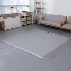 엘키즈 제로갭 일반 폴더매트, 크림그레이