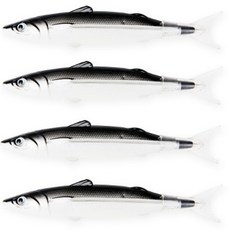 indi.k 新鮮魚造型原子筆, 4個, 黑色
