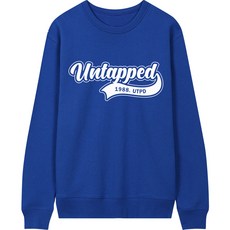 언탭트 남여공용 세리프 라인 맨투맨 티셔츠