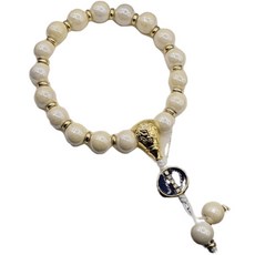 앤도 심플 도자기 염주, 아이보리, 1개