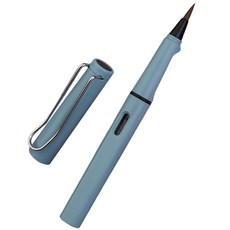 金屬鋼筆風毛筆 14 莫蘭迪藍, 1個, 中