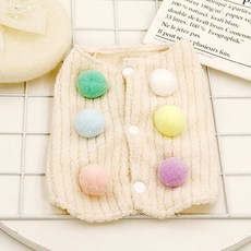 PASTEL PET 寵物毛球超細纖維背心, 象牙白, 1個