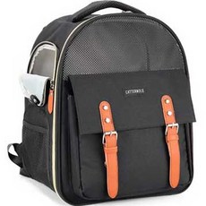 Spacecat 簡約後揹包型寵物外出包, 黑色