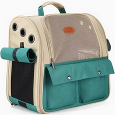 Spacecat 寵物Lucky Seven外出包 後揹包, 綠色