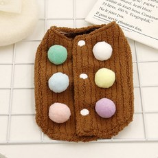 PASTEL PET 寵物毛球超細纖維背心, 棕色, 1個