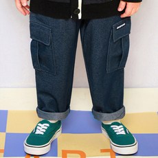 젤리스푼 아동용 아웃포켓 사선지 데님팬츠