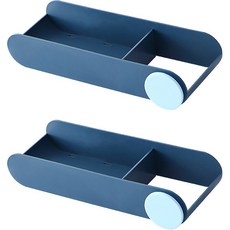 MONACO OLIVE 雙格吹風機置物架, 火雞藍, 2個