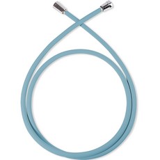 아쿠아듀오 물때 꼬임방지 샤워호스 + 스패너, 2m, 하와이안블루