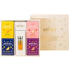 SSANGGYE Fruit Hug風味茶包組, 茶包 4種 5包+果乾 4種 5包+過濾水壺+購物袋, 1組