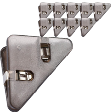 플랜에프 삼각 모서리 북클립, 10개, 블랙