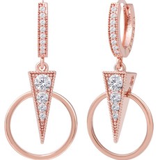 Mini Art 女款14K垂墜造型玫瑰金耳環 JT106