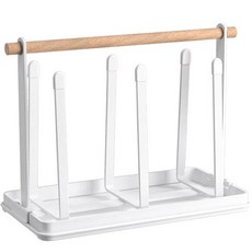 아리코 우드핸들 컵걸이 건조대, 화이트, 1개
