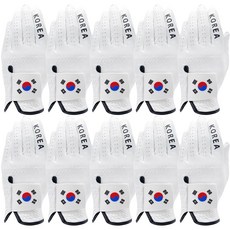 防水水洗高爾夫球手套, 白色的, 10個