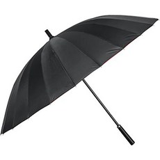 大型反轉高爾夫傘+傘套組 C20313, 黑色（外）、深紅（內）