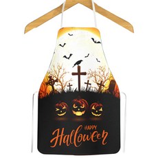 空氣南瓜圖案NP美術圍裙, TYPE 05