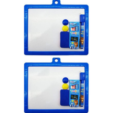 여니팩토리 양면 칠판 화이트보드 소 파랑 2P, 플라스틱