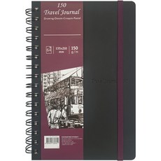 CERGIO 旅行硬覆蓋彈簧肖像素描本150G CE-1557-FGA5/s, 64張, A5