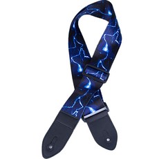 메이크마인 에스닉 와이드 어깨 멜빵끈 기타 스트랩 번개, 1개